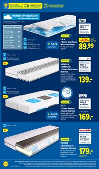 Matratze im Lidl Prospekt "LIDL LOHNT SICH" mit 68 Seiten (Mönchengladbach)