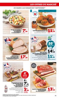 Promotion Cake Salé dans le prospectus Hyper U, valable du 02/09/2025 au 14/09/2025 Promo Cake Salé dans le catalogue Hyper U du moment à la page 45