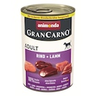 Aktuelles Animonda Dog Dose GranCarno Adult Rind & Lamm 400 g Angebot bei Zookauf in Hannover ab 1,49 €