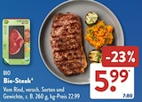 Bio-Steak von BIO für 5,99 € bei ALDI SÜD im Angebot Bio-Steak von BIO im aktuellen ALDI SÜD Prospekt