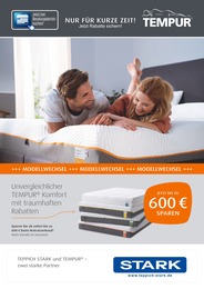 Teppich Stark Prospekt für Hamburg mit 4 Seiten Teppich Stark Prospekt für Hamburg: "Teppich Stark und Tempur - zwei starke Partner", 4 Seiten, 28.04.2022 - 31.05.2022