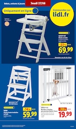 Prix et réduction Chaise dans le prospectus Lidl en cours Offre Chaise dans le catalogue Lidl du moment à la page 33