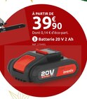 Promo Batterie INV-BAT20-2AH 20 V à 39,90 € dans le catalogue Mr. Bricolage à Gérardmer