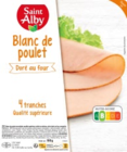 Blanc de poulet supérieur 4 tranches - SAINT ALBY - Lidl à Tours Blanc de poulet supérieur 4 tranches - SAINT ALBY en promo chez Lidl Tours à 1,35 €