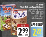 EDEKA - Vitalis Müsli Angebot im Prospekt Vitalis Müsli bei EDEKA im Prospekt "" für 2,22 €