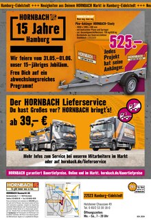 Autoanhänger im Hornbach Prospekt "Sport? Du schleppst lieber Pflanzringe." mit 33 Seiten (Hamburg)