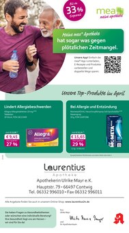 mea - meine apotheke Prospekt der KW 14 "Unsere April-Angebote" Aktueller mea - meine apotheke Prospekt "Unsere April-Angebote" Seite 1 von 4 Seiten