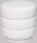 Pouf bouclette blanc - ATMOSPHERA en promo chez Intermarché Super Bordeaux à 26,90 €