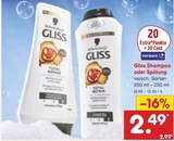 Gliss Shampoo oder Spülung Angebote von Schwarzkopf bei Netto Marken-Discount Mettmann für 2,49 €