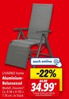 Aluminium-Relaxsessel Angebote von LIVARNO home bei Lidl Flensburg für 34,99 €