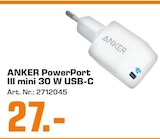 ANKER PowerPort III mini 30 W USB-C bei Saturn im Prospekt SAMSUNG SCHENKT EUCH: 19% MEHRWERTSTEUER für 27,00 €