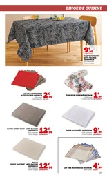 Prix et réduction Nappe dans le prospectus Super U en cours Offre Nappe dans le catalogue Super U du moment à la page 25