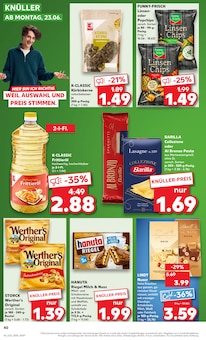 Hanuta Angebot im Kaufland Prospekt, gültig von 19.06.2025 bis 25.06.2025 Hanuta Angebot im aktuellen Kaufland Prospekt auf Seite 40