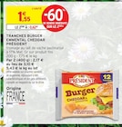 Tranches Burger Emmental Cheddar - Président en promo chez Intermarché Express Tranches Burger Emmental Cheddar - Président dans le catalogue Intermarché Express