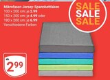 Aktuelles Mikrofaser-Jersey-Spannbettlaken 100 x 200 cm Angebot bei GLOBUS in Wiesbaden ab 2,99 €