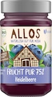 Fruchtaufstrich, Frucht Pur Heidelbeere 75% von ALLOS im aktuellen dm-drogerie markt Prospekt für 3,95 €