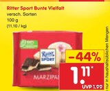 Ritter Sport Bunte Vielfalt bei Netto Marken-Discount im Prospekt "" für 1,11 €
