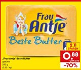 Beste Butter im Angebot bei Netto Marken-Discount in Saarlouis Beste Butter Angebote von Frau Antje bei Netto Marken-Discount Saarlouis für 0,88 €