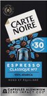Café en capsules aluminium espresso classique n° 7 - Carte Noire en promo chez Monoprix Castres à 6,55 €