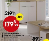 Enfilade 4 portes & 1 tiroir 160,7×39,6×85,6 cm dans le catalogue Maxi Bazar