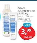 Shampoo im budni Prospekt Shampoo von Sante im aktuellen budni Prospekt für 3,99 €