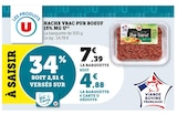 Haché vrac pur boeuf 15% MG - U en promo chez Super U Yerres à 4,88 €