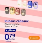 Rubans cadeaux à 0,79 € dans le catalogue Action