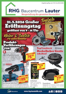 Aktueller RHG Baucentrum Prospekt (Lauter (Sachsen), 4 Seiten zum blättern RHG Baucentrum Prospekt Großer Eröffnungstag am 21.03.2024 – 15 % auf einen Artikel deiner Wahl. mit 4 Seiten