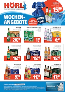 Getränke Hörl Geisenfeld Prospekt der aktuellen Woche, gültig von 15.10.2026 bis 21.10.2026 Aktueller Getränke Hörl Geisenfeld Prospekt "HÖRL. DER GETRÄNKE SPEZIALIST" mit 4 Seiten