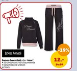 Damen-Sweatshirt oder -hose von bruno banani für 12,00 € bei Penny-Markt im Angebot Damen-Sweatshirt oder -hose von bruno banani im aktuellen Penny-Markt Prospekt