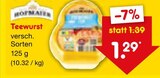 Teewurst von  im aktuellen Netto Marken-Discount Prospekt für 1,29 €