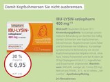 IBU-LYSIN-ratiopharm 400 mg bei LINDA im Bramsche Prospekt für 6,95 €