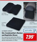 Sitz-/Lendenwirbel-/Nacken- und Kopfstütz-Kissen im Angebot bei Lidl in Stralsund Sitz-/Lendenwirbel-/Nacken- und Kopfstütz-Kissen Angebote von ULTIMATE SPEED bei Lidl Stralsund für 7,99 €