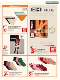Prix et réduction Chaussettes dans le prospectus Auchan Hypermarché en cours Offre Chaussettes dans le catalogue Auchan Hypermarché du moment à la page 63