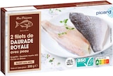 2 filets de daurade royale avec peau ASC - Picard en promo chez Picard La Rochelle à 6,55 €