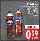 Cola im Angebot bei E center in Bottrop Cola Angebote von Pepsi bei E center Bottrop für 0,59 €