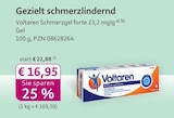 Schmerzgel forte 23,2 mg/g im Angebot bei mea - meine apotheke in Wiesbaden Schmerzgel forte 23,2 mg/g Angebote von Voltaren bei mea - meine apotheke Wiesbaden für 17,35 €