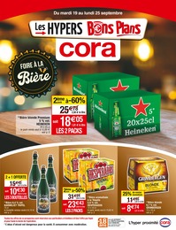 Catalogue Cora avec 8 pages de promos Prospectus Cora, "FOIRE À LA Bière", pages, 19/09/2023 - 25/09/2023