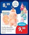 Fluffy Monster Plüsch-Anhänger im aktuellen budni Prospekt