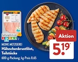 Hähnchenbrust im ALDI SÜD Prospekt Hähnchenbrustfilet, Teilstücke von Meine Metzgerei im aktuellen ALDI SÜD Prospekt für 5,19 €
