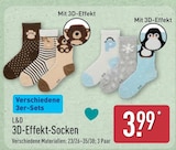 3D-Effekt-Socken von L&D im aktuellen ALDI Nord Prospekt für 3,99 €