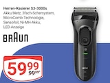 Herren-Rasierer S3-3000s Angebote von Braun bei GLOBUS Hanau für 59,99 €