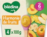 Harmonie de fruits dès 6 mois - Blédina en promo chez Intermarché Super Harmonie de fruits dès 6 mois - Blédina dans le catalogue Intermarché Super