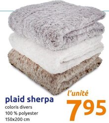 Plaid sherpa - Action à Versailles Plaid sherpa en promo chez Action Versailles à 7,95 €