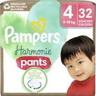 Couches bébés Harmonie Pants - PAMPERS en promo chez Géant Casino Levallois-Perret à 11,85 €