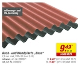 toom Baumarkt Niederroßla - Dach- und Wandplatte „Base“ Angebot im Prospekt Dach- und Wandplatte „Base“ bei toom Baumarkt im Niederroßla Prospekt für 9,49 €