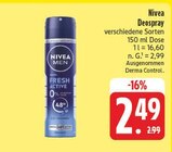 Deospray Angebote von Nivea bei E center Bayreuth für 2,49 €
