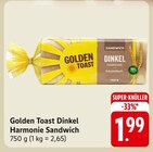 Dinkel Harmonie Sandwich Angebote von Golden Toast bei E center Lahr für 1,99 €