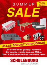 Möbel Schulenburg Prospekt für Halberstadt mit 1 Seite Möbel Schulenburg Prospekt für Halberstadt: "SUMMER SALE", 1 Seite, 23.06.2022 - 30.06.2022