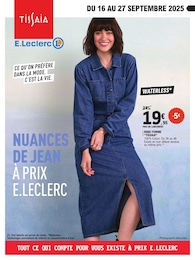 Catalogue E.Leclerc à Verdun, avec 16 pages Prospectus E.Leclerc à Verdun, "NUANCES DE JEAN À PRIX E.LECLERC", 16 pages, 16/09/2025 - 27/09/2025